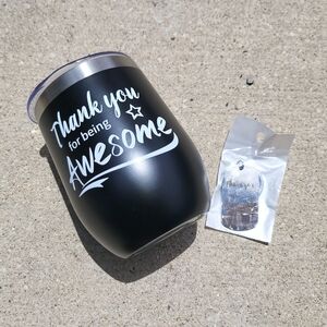 Thank you for being Awesome Wine Tumbler & Key Chain